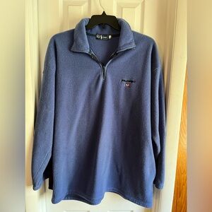 Vintage Polo Sport Ralph Lauren Men’s L USA Flag Fleece 1/4 Zip Jacket Sweater